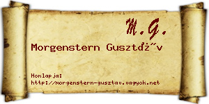 Morgenstern Gusztáv névjegykártya